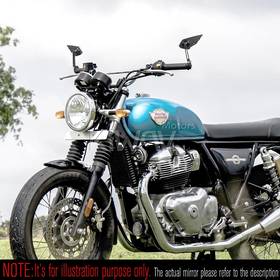 Wisp black bar end mirrors a pair compatible with Royal Enfield Interceptor 650
