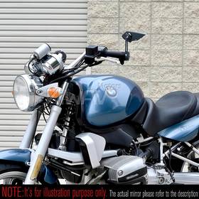 Wisp black bar end mirror LH a piece compatible with BMW M8 threaded handlebar