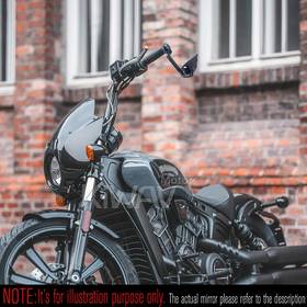 Wisp black bar end mirror LH a piece compatible with Specific Indian models