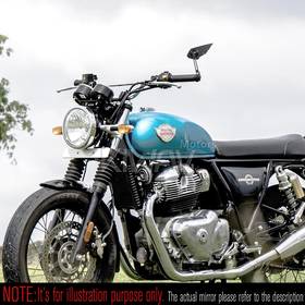 バーエンドミラー　ウィスプ　黒　左側　ロイヤルエンフィールド Interceptor 650用