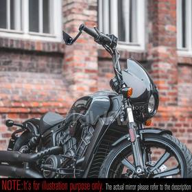 Wisp black bar end mirror RH a piece compatible with Specific Indian models