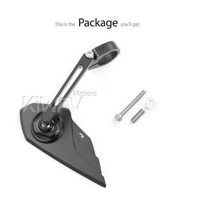Wisp black bar end mirror RH a piece compatible with Indian Scout Bobber