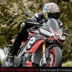 Wisp black bar end mirror RH a piece compatible with Moto Guzzi motorcycles