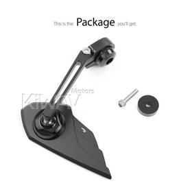 Wisp black bar end mirror RH a piece compatible with Moto Guzzi motorcycles