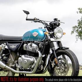 Wisp black bar end mirror RH a piece compatible with Royal Enfield Interceptor 650