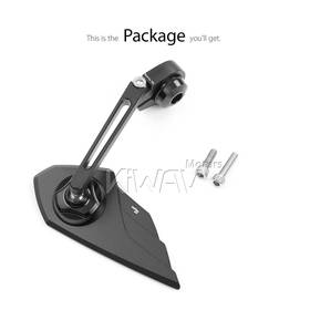 Wisp black bar end mirror RH a piece compatible with Triumph water-cooled motorcycles