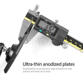 Wisp black mirror RH compatible with Triumph 25mm handlebar and go-through mounts