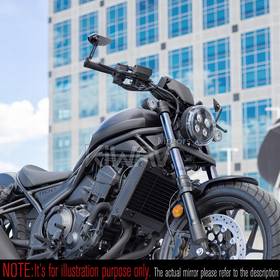 Wisp black bar end mirrors a pair Compatible with Honda Rebel 1100 '25- M10 threaded handlebar