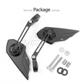 Wisp black bar end mirrors a pair Compatible with Honda Rebel 1100 '25- M10 threaded handlebar