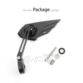 Wisp black bar end mirror left hand Compatible with Honda Rebel 1100 '25- M10 threaded handlebar