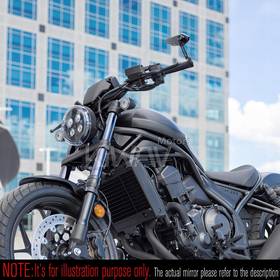 バーエンドミラー　ウィスプ　黒　右側　10mmネジ式　2025以降のホンダ Rebel 1100に取付可能