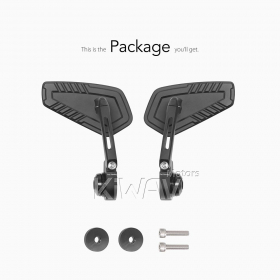 Blade black bar end mirrors compatible with some Vespa models, GTS/ GTV/ GT