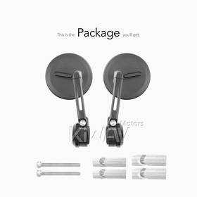 Ojo black bar end mirrors for 7/8 Inch hollow end handlebars