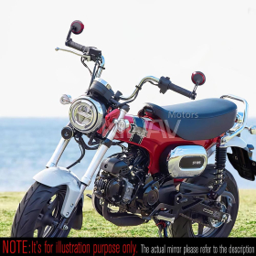 Aura red bar end mirrors for 7/8, 1, 1-1/4 Inch hollow end handlebars