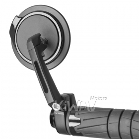 Aura black bar end mirrors compatible with some Vespa models, GTS/ GTV/ GT