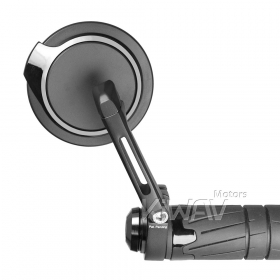 Aura black bar end mirrors compatible with some Vespa models, GTS/ GTV/ GT