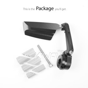 Leap black bar end mirror RH for 7/8, 1, 1-1/4 Inch hollow end handlebars
