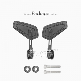 Blade black bar end mirrors compatible with BMW