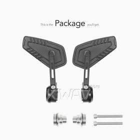 Blade black bar end mirrors compatible with Indian Scout Bobber