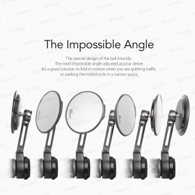 Aura black bar end mirrors compatible with Indian Scout Bobber