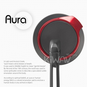 Aura red bar end mirrors compatible with Indian Scout Bobber
