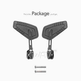 Blade black bar end mirrors for M8 threaded handlebars