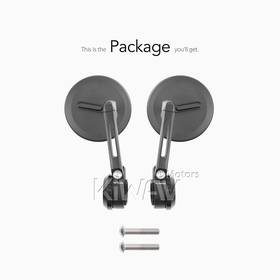 Ojo black bar end mirrors for M8 threaded handlebars