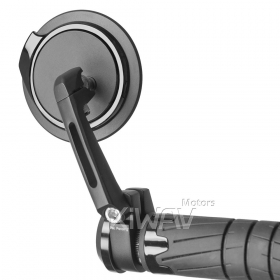 Aura black bar end mirrors for M8 threaded handlebars