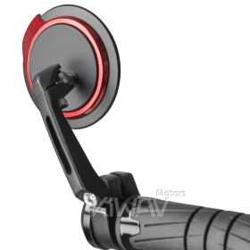 Aura red bar end mirrors for M8 threaded handlebars