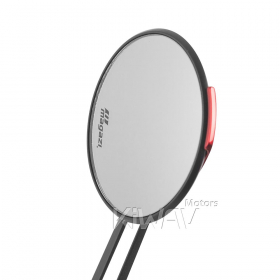 Aura red bar end mirrors for M8 threaded handlebars
