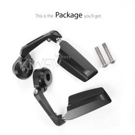 Leap black bar end mirrors a pair for M8 threaded handlebars