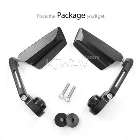 Leap black bar end mirrors a pair compatible with Moto Guzzi