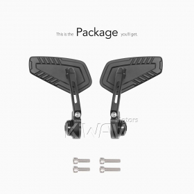 Blade black bar end mirrors compatible with Triumph water-cooled motorcycles
