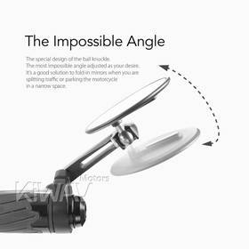 Ojo black bar end mirrors compatible with Triumph water-cooled motorcycles