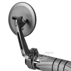 Ojo black bar end mirrors compatible with Triumph air-cooled motorcycles