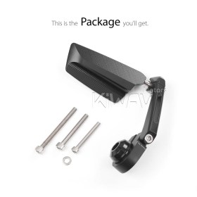 Leap black bar end mirror RH compatible with Triumph air-cooled models