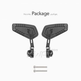 Blade black bar end mirrors for M6 threaded handlebars