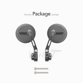 Ojo black bar end mirrors for M6 threaded handlebars