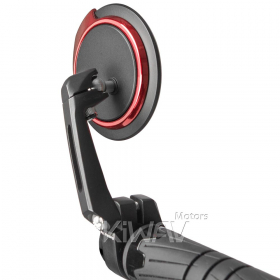 Aura red bar end mirrors for M6 threaded handlebars
