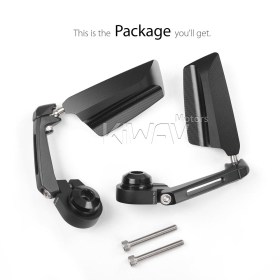 Leap black bar end mirrors a pair for M6 threaded handlebars