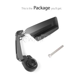Leap black bar end mirror LH for M6 threaded handlebars