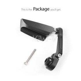 Leap black bar end mirror RH for M6 threaded handlebars