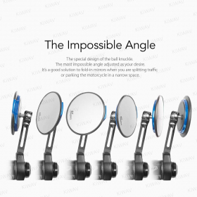 Aura blue bar end mirrors compatible with Yamaha