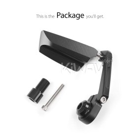 Leap black bar end mirror RH compatible with Yamaha M16 threaded handlebars