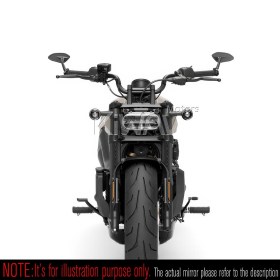 Horus black heavy weight bar end mirrors compatible with Harley Sportster S Nightster 2021-