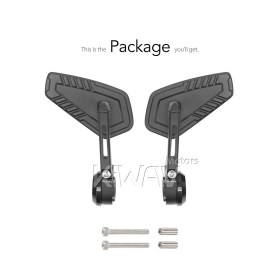 Blade black heavy weight bar end mirrors compatible with Harley Sportster S Nightster 2021-