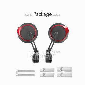 Motorcycle bar end mirrors Aura red heavy weight Compatible with Honda specific mini motorcycles