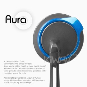 Aura blue heavy weight bar end mirrors For M8 Threaded Handlebar