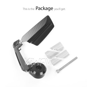 Leap black heavy weight bar end mirror LH for 1, 1-1/4 Inch hollow end handlebars