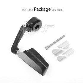 Leap black heavy weight bar end mirror RH for 7/8 Inch hollow end handlebars